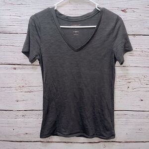 Arizona Jeans Grey Short Sleeve V-Neck Tee